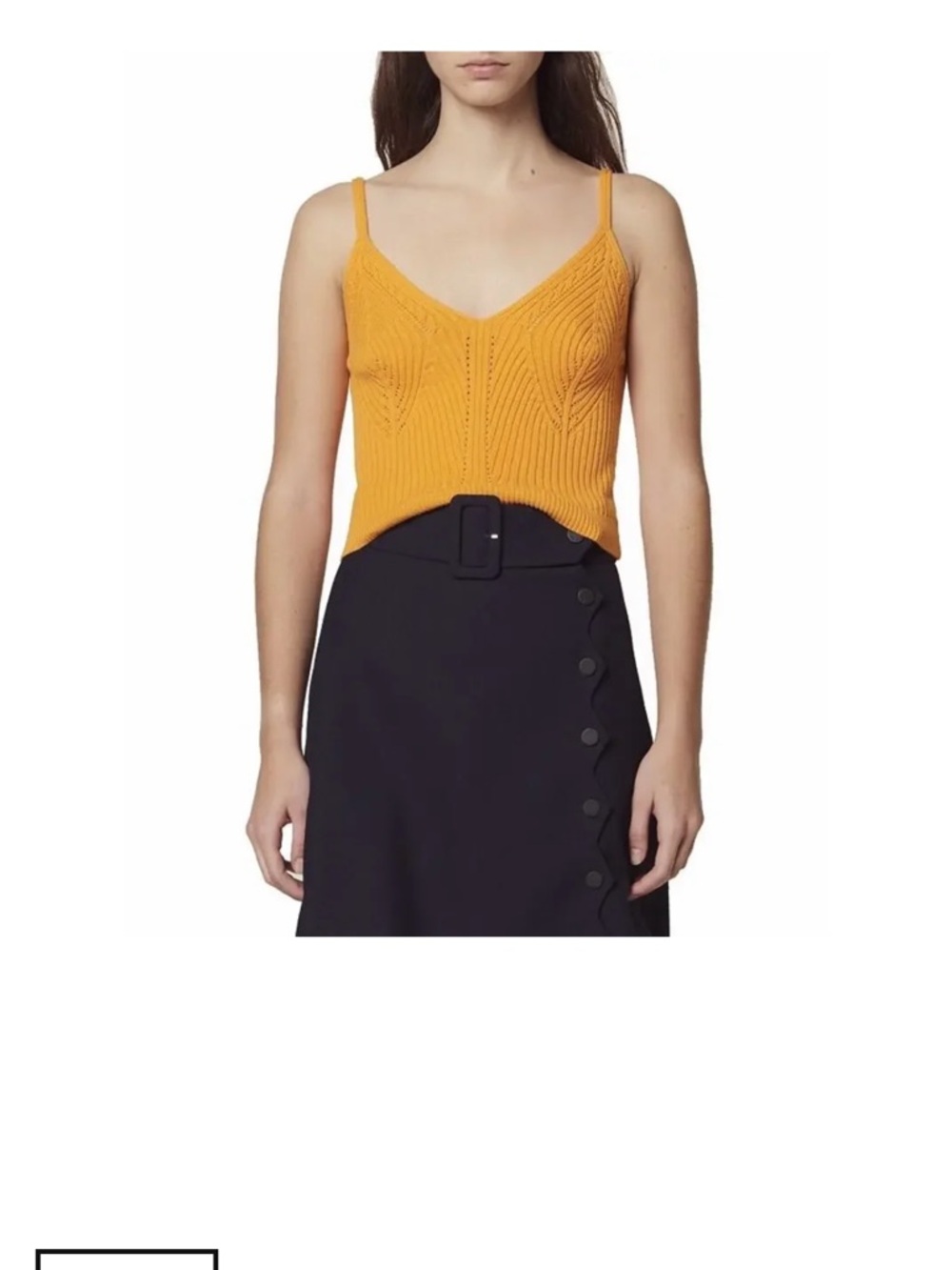 Sandro Orange Knit Cami Top